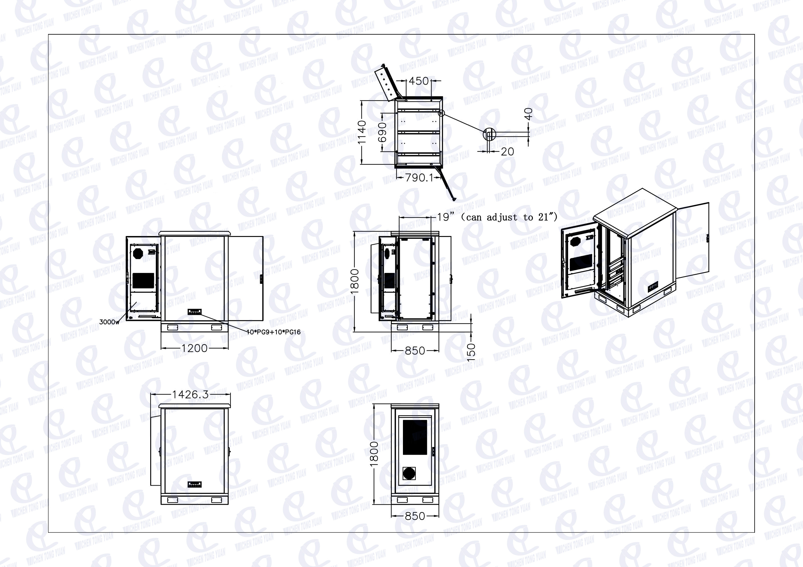 the drawing of green telecom cabinet the drawing of green telecom cabinet