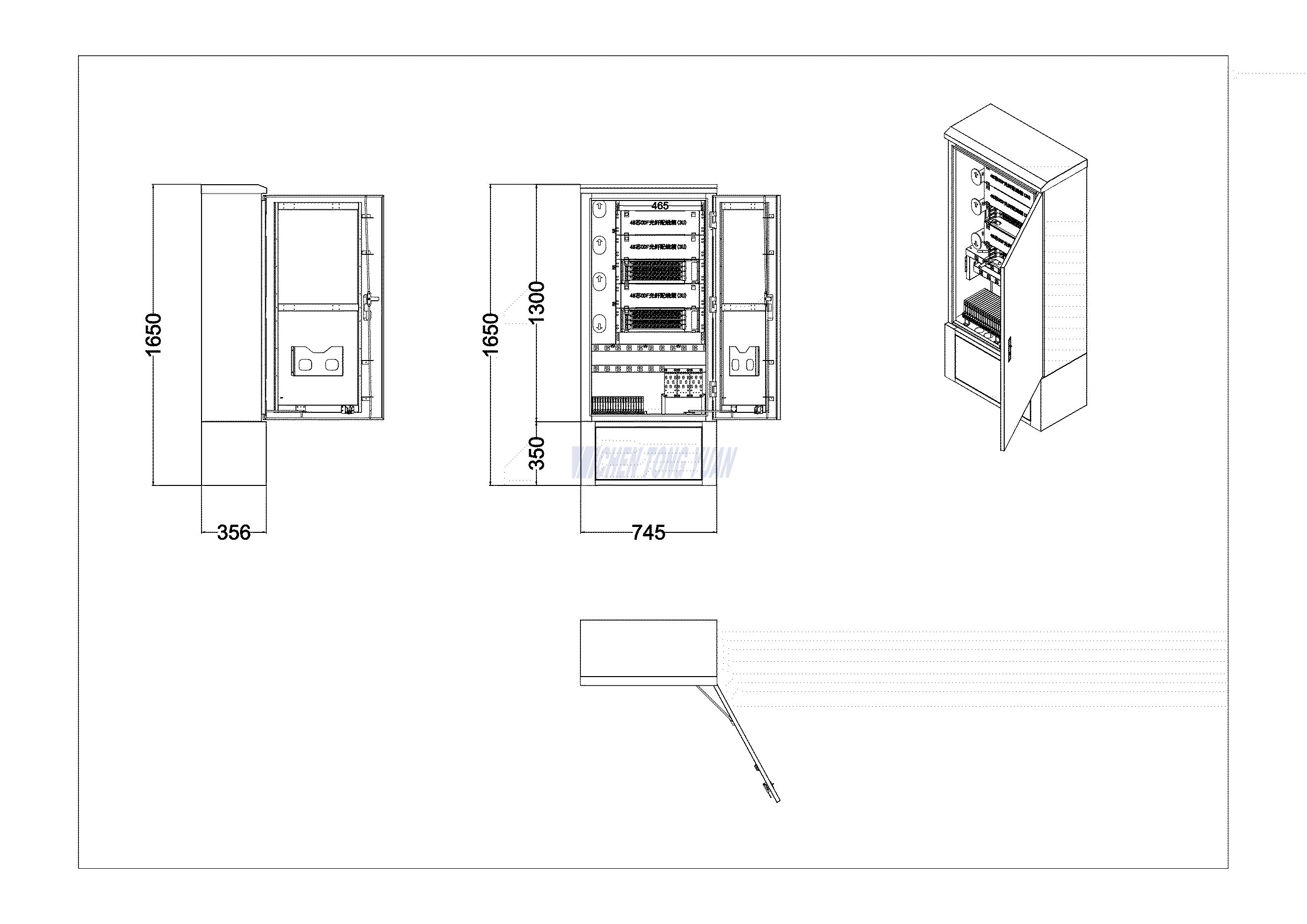 240 cores outdoor fiber optic distribution cabinet_00