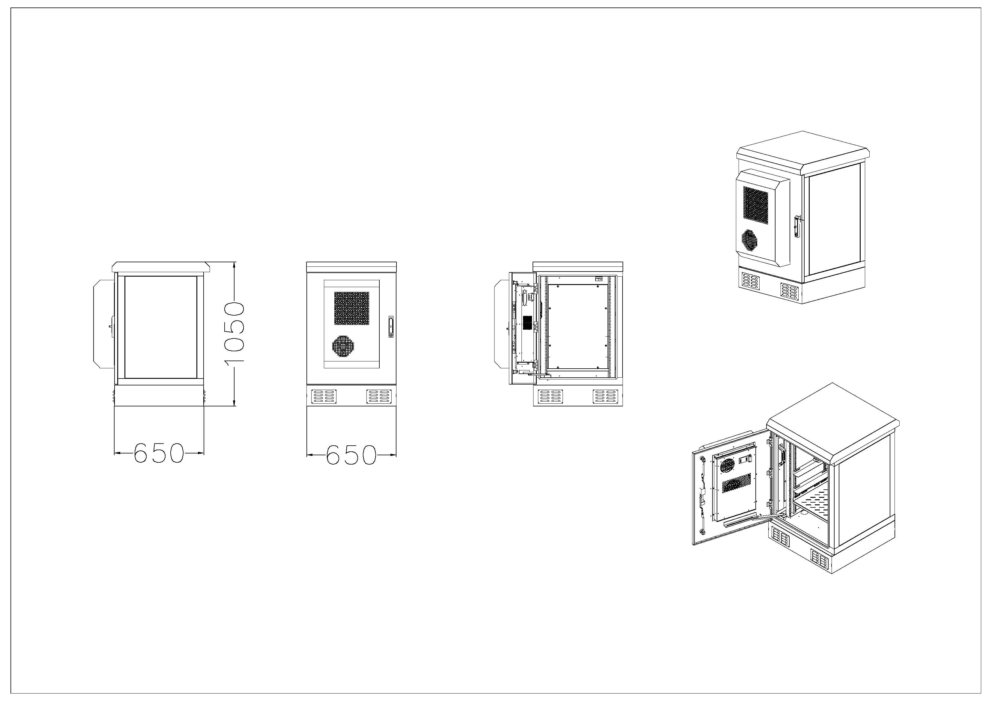 18U outdoor telecom cabinet