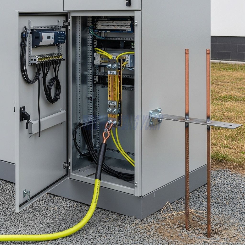 Step 3 Install the Grounding System (performed by a licensed electrician) for outdoor network cabinet