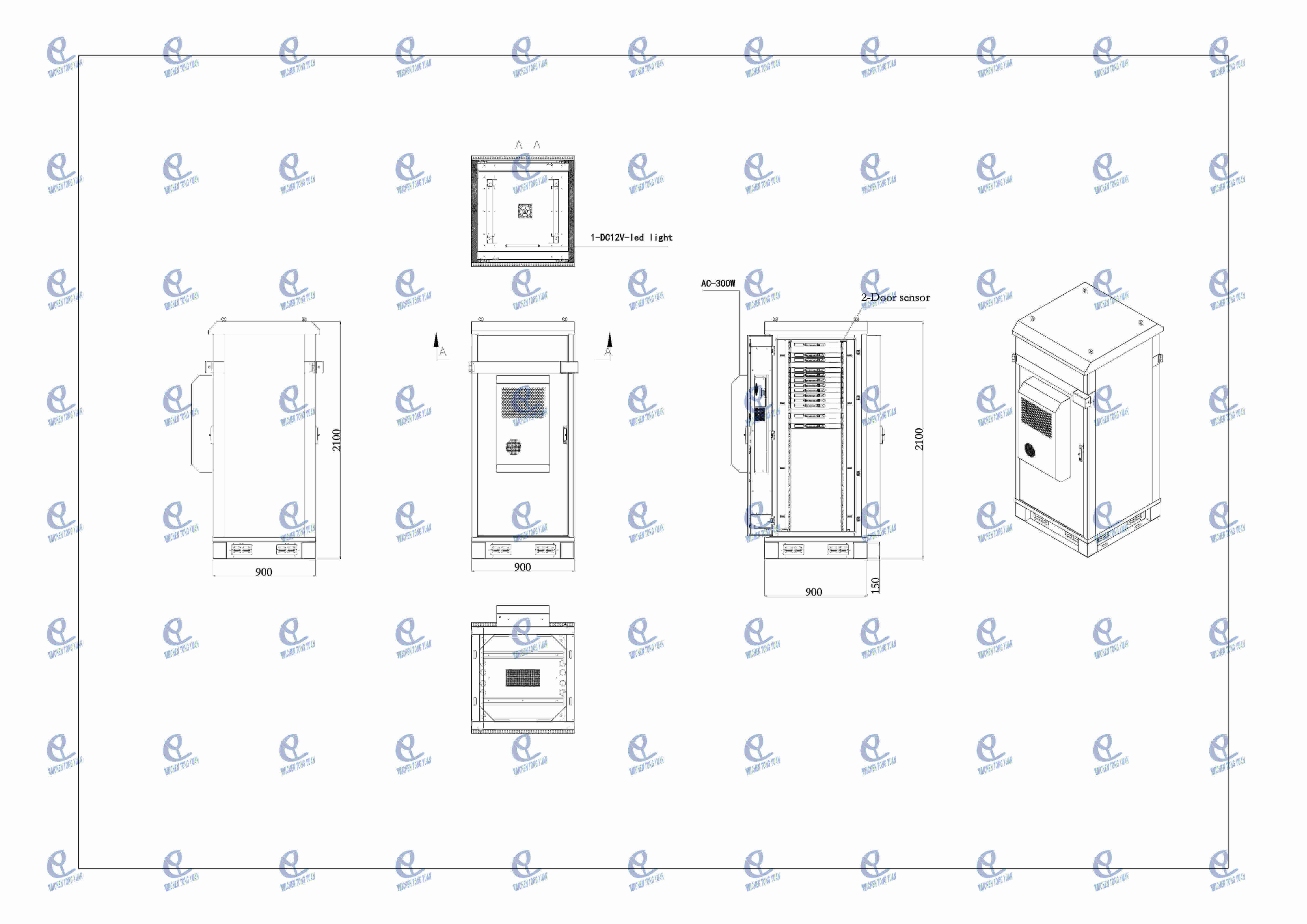 Drawing of 42U air conditioner enclosure (1)