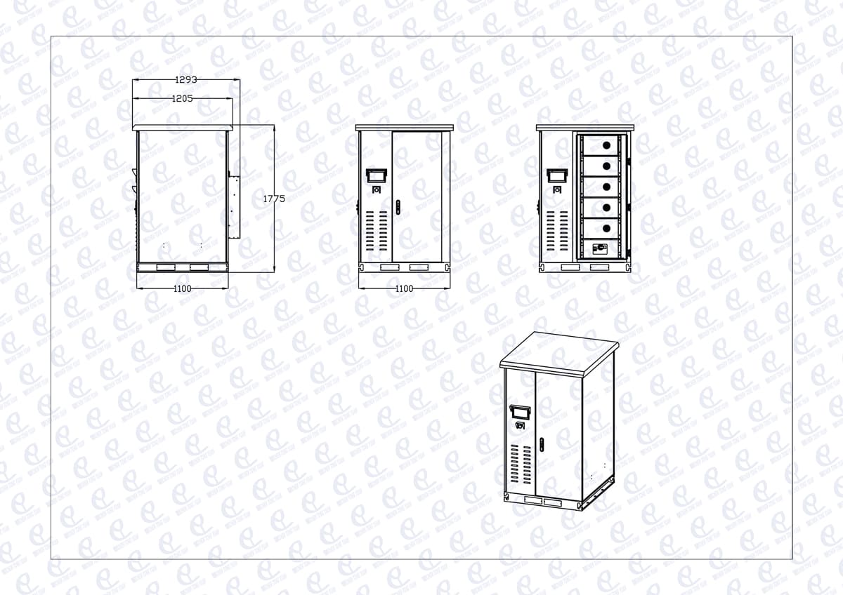 30KW60KWH energy storage system cabinet