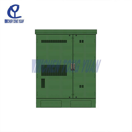 Green Outdoor Weatherproof FTTX Street Cabinet 32U