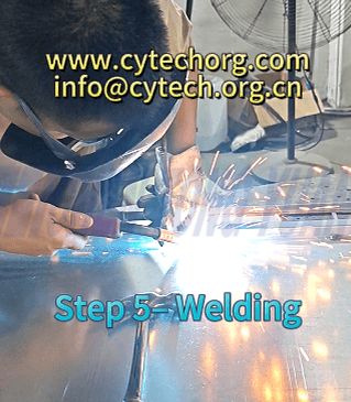 welding frame in telecom cabinet manufacturing process