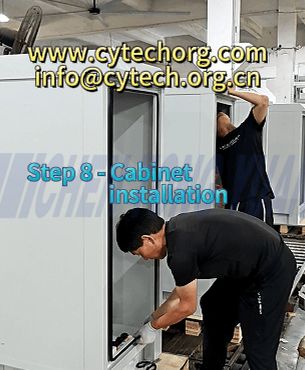 Assembling outdoor telecom cabinet components in manufacturing process