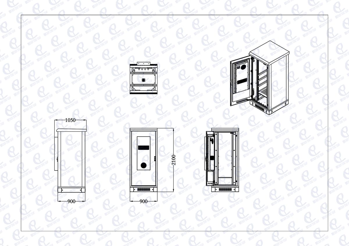 outdoor teleocm cabinet drawing