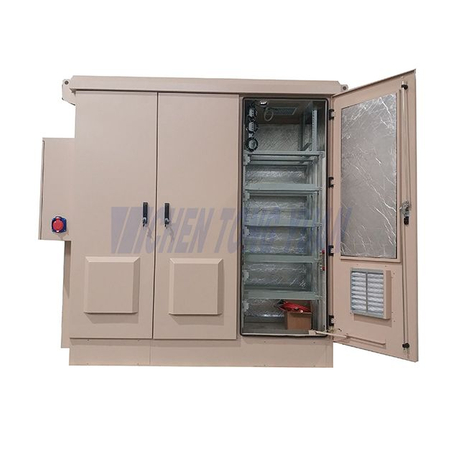 42U 3 Bay Outdoor 19 inch Rack Enclosure with Fan Cooling