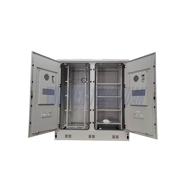 42U 2 Bay Outdoor Server Cabinet with 2pcs 2000W Air Conditioner