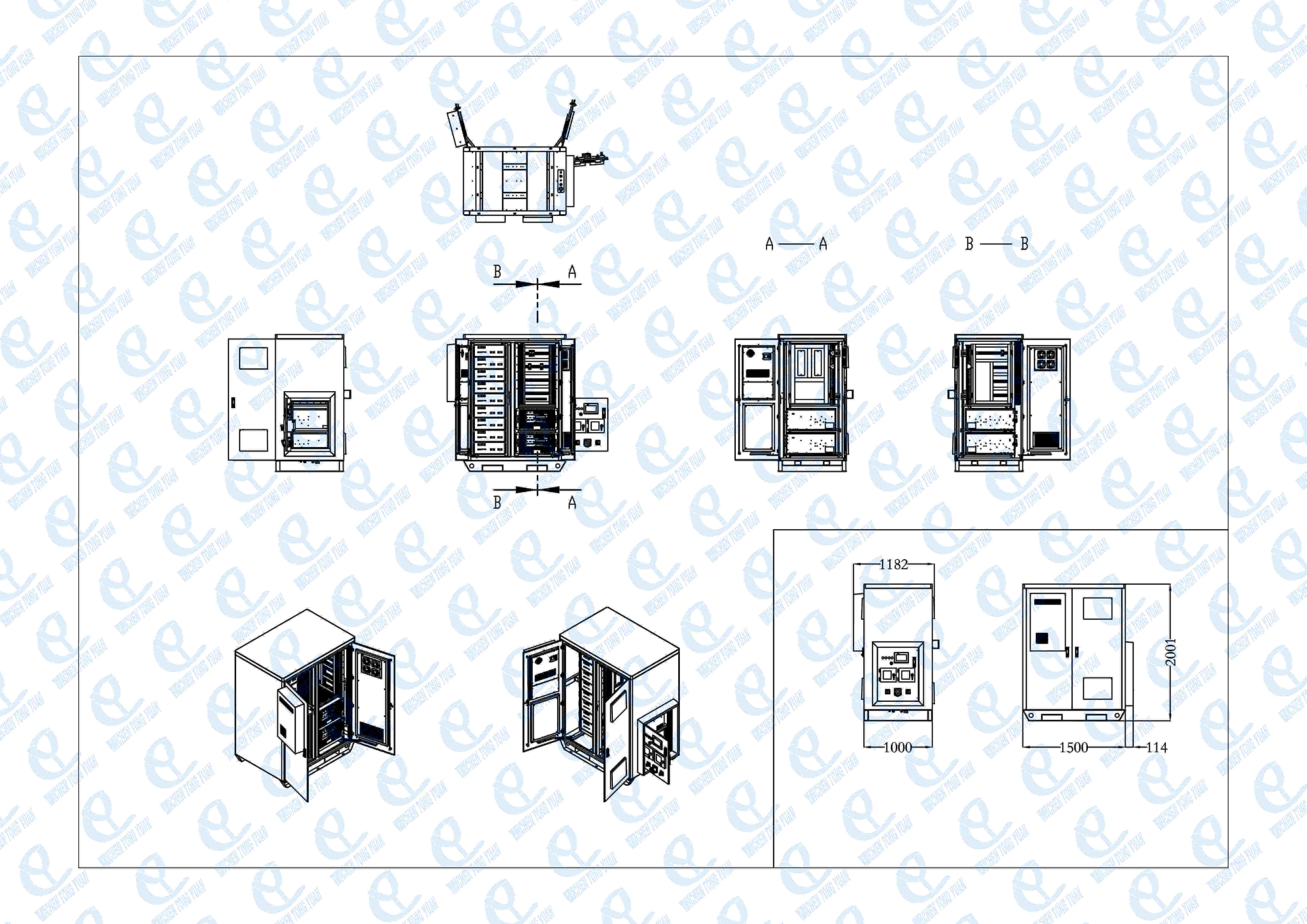 drawing of energy storage cabinet