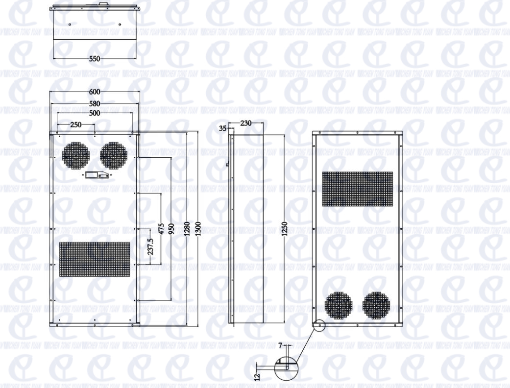 enclosure heat exchanger for telecom cabinet 