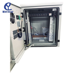 interior view of 10U outdoor telecom cabinet for CCTV equipment