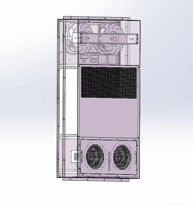 air to air plate heat exchanger 3D view