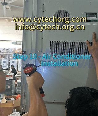 Installing air conditioner in outdoor telecom cabinet