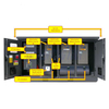 Weatherproof outdoor battery storage cabinet suitable for industrial use