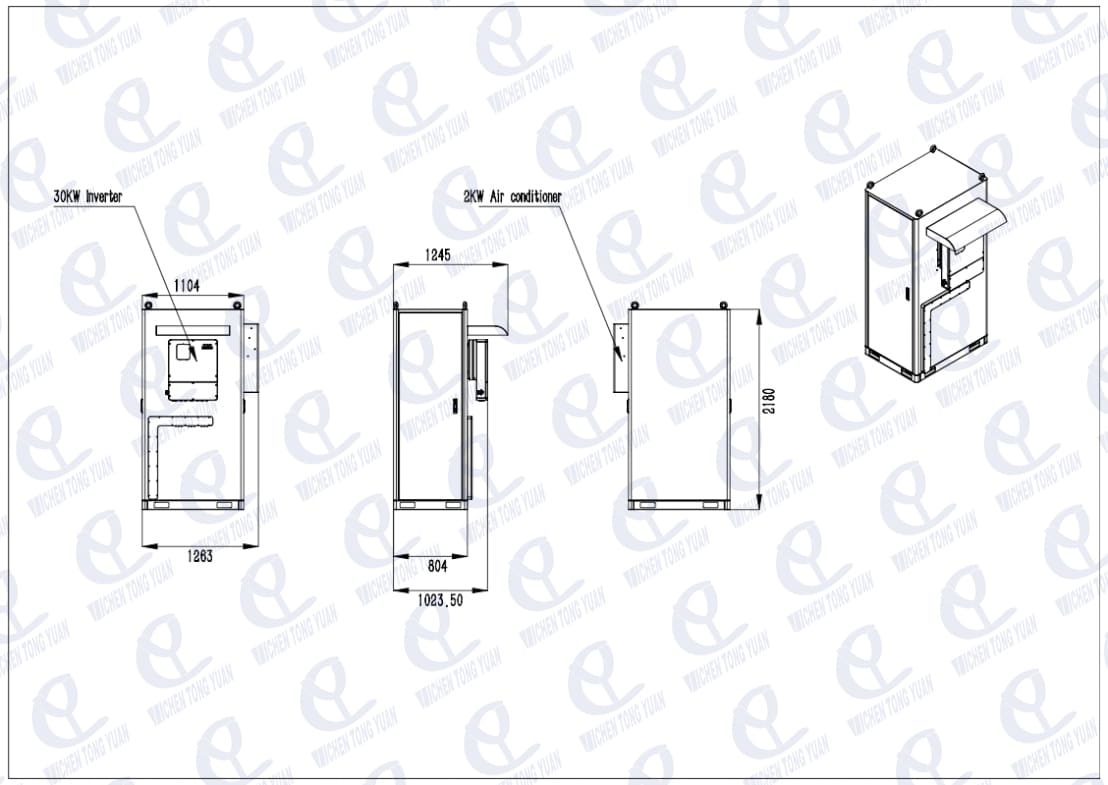 30KW100KWH energy storage system cabinet