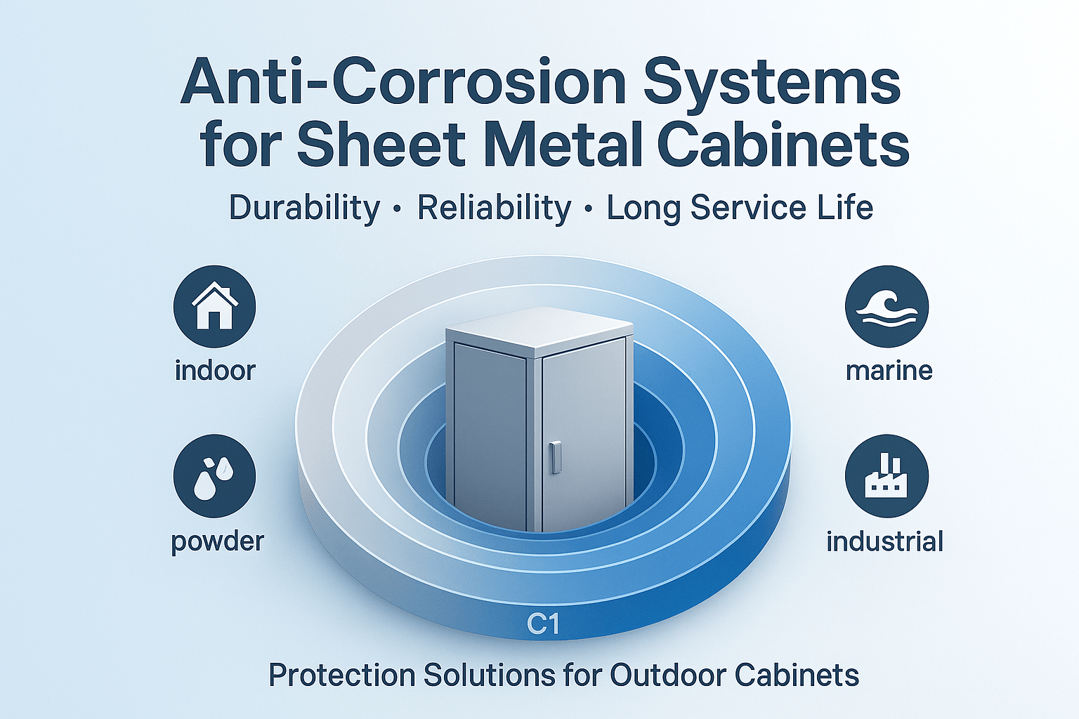 Anti-Corrosion Systems for metal sheet cabinet