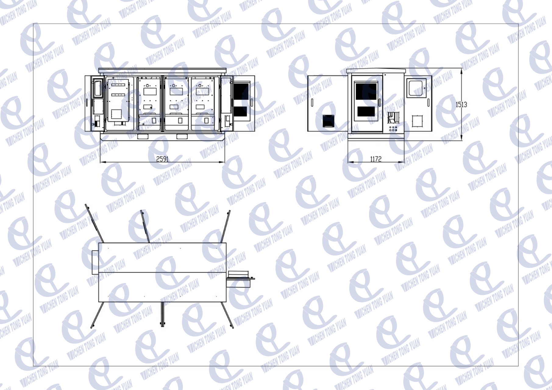 6 bay outdoor battery storage cabinet dimension drawing