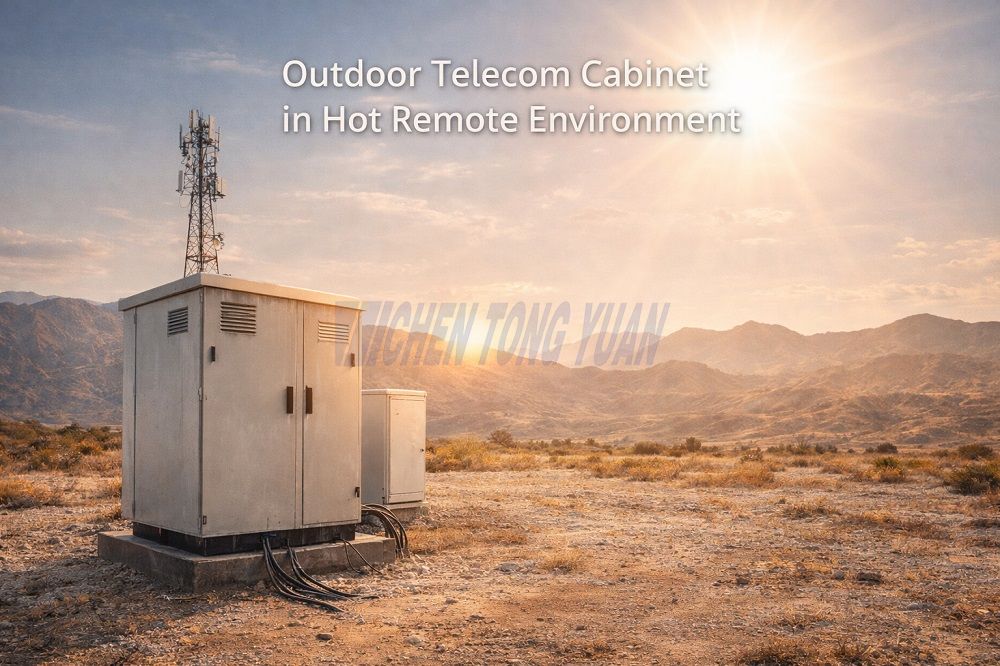 1.Outdoor telecom cabinet in hot remote environment