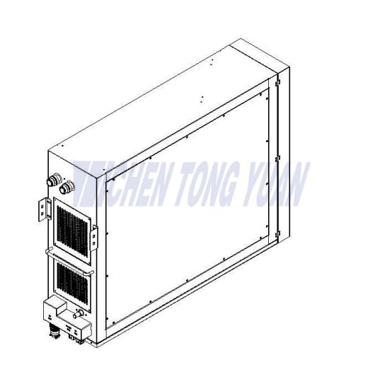 Vertical plug in frame of bess water cooling chiller