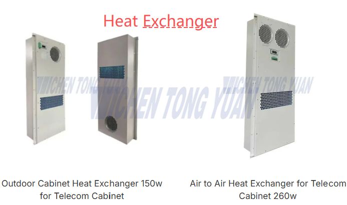 HVAC жүйесіне арналған сыртқы телекоммуникациялық шкафтың жылу алмастырғышы