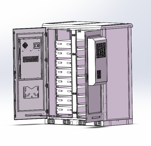 Welded sheet metal structure of a custom BESS cabinet.png