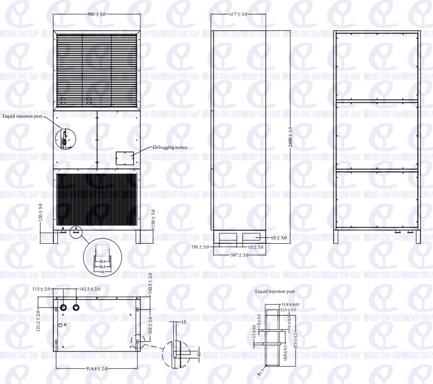 40kw liquid cooling outline drawing