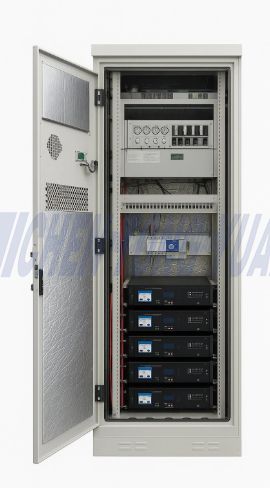 hybrid power system IP enclosure cabinet for outdoor energy and telecom applications with integrated cooling