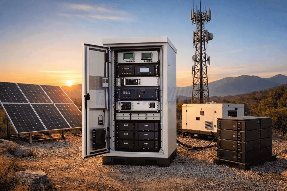 Outdoor Power Cabinet with Hybrid Power System