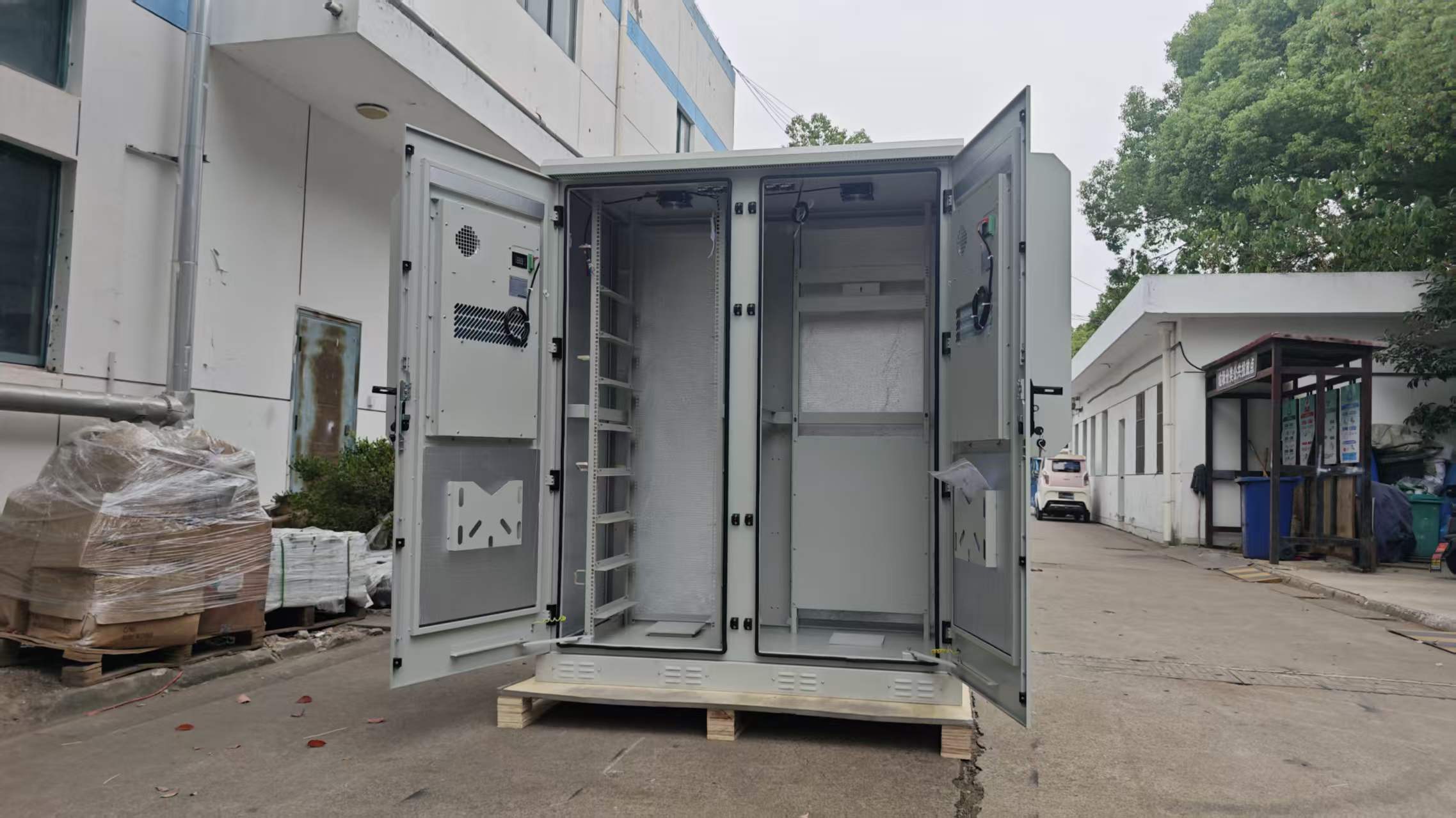 Front view of a custom battery energy storage cabinet.jpg