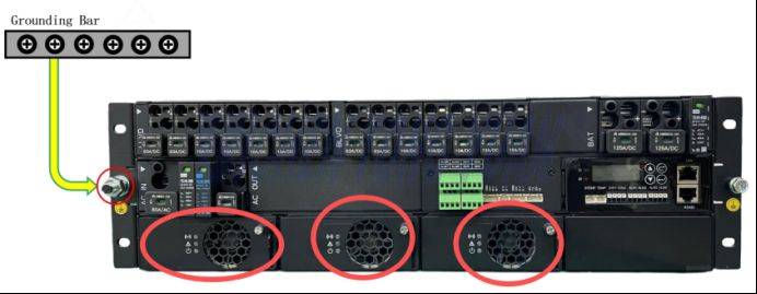 embedded SMPS module detail in telecom cabinet