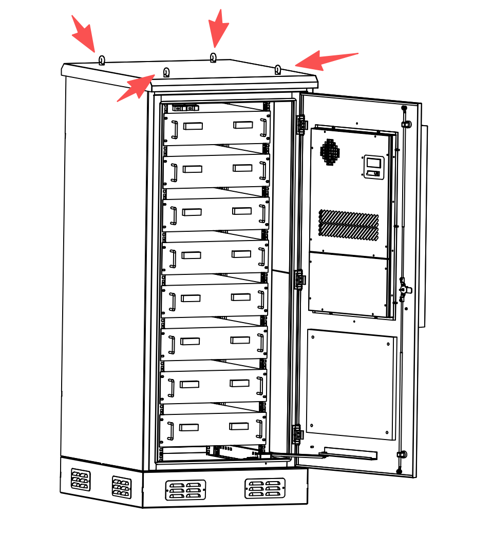 heavy duty lifting lugs on battery energy storage enclosure.png
